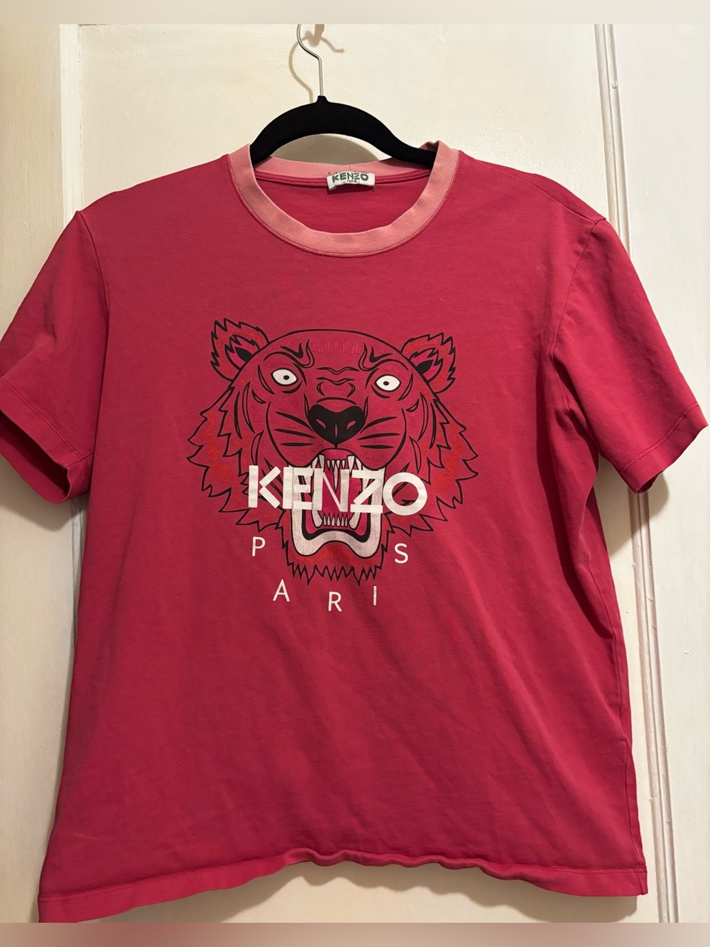 KENZO Paris Tiger Graphic T-Shirt Women’s Large Pink Designer Tee